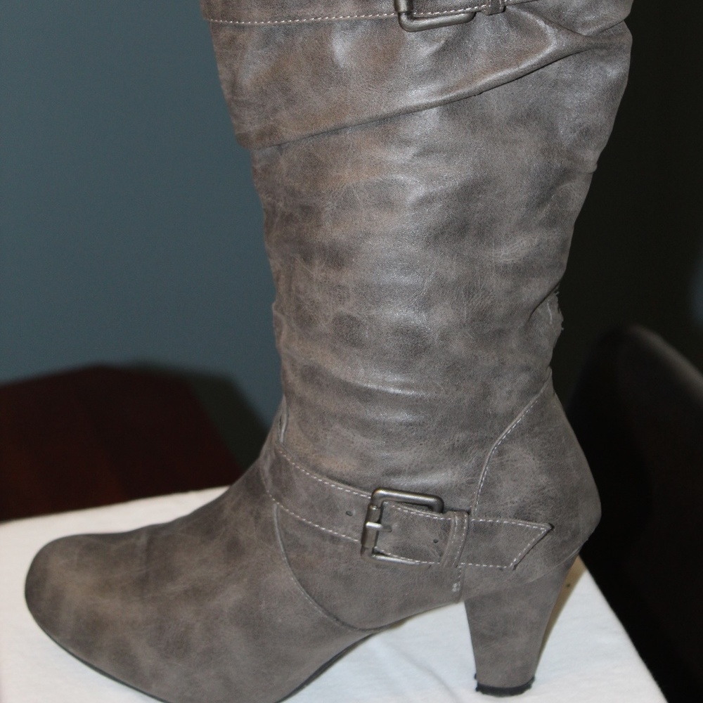 Madden Girl Grey Slouch Boots